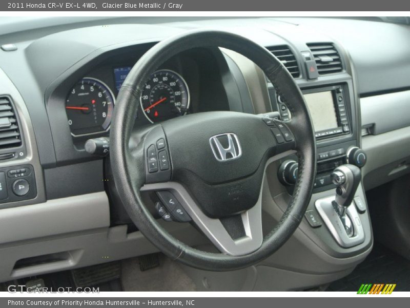 Glacier Blue Metallic / Gray 2011 Honda CR-V EX-L 4WD