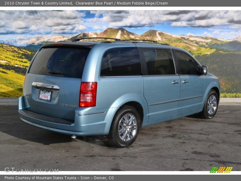 Clearwater Blue Pearl / Medium Pebble Beige/Cream 2010 Chrysler Town & Country Limited