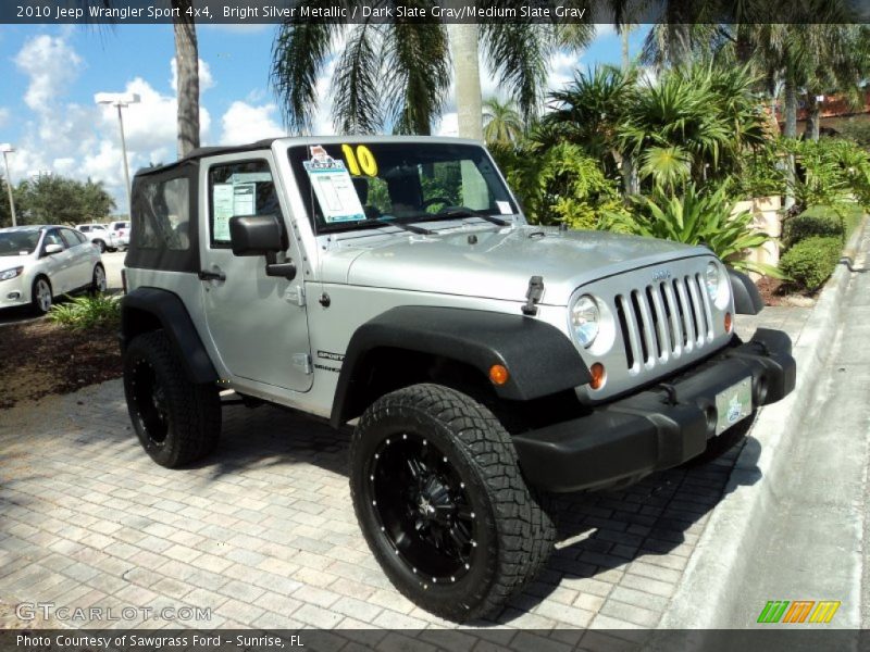 Bright Silver Metallic / Dark Slate Gray/Medium Slate Gray 2010 Jeep Wrangler Sport 4x4