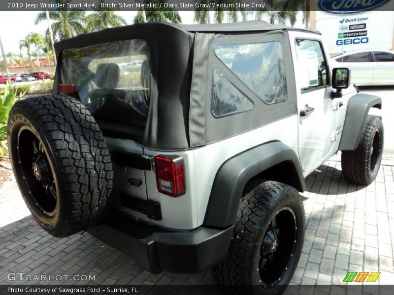 Bright Silver Metallic / Dark Slate Gray/Medium Slate Gray 2010 Jeep Wrangler Sport 4x4