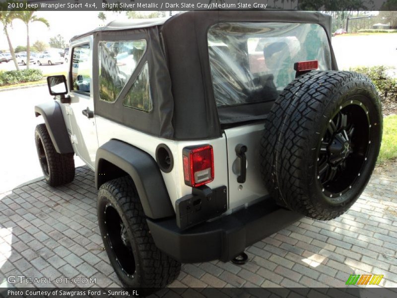 Bright Silver Metallic / Dark Slate Gray/Medium Slate Gray 2010 Jeep Wrangler Sport 4x4