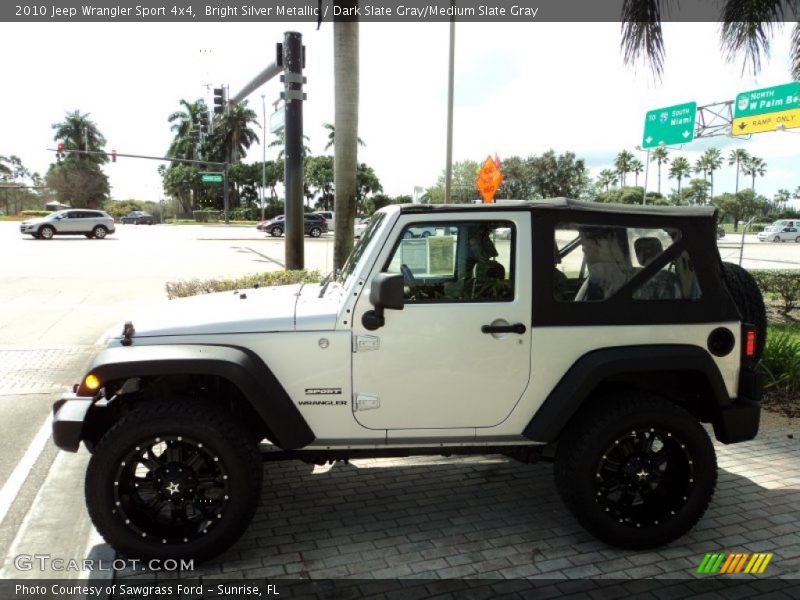 Bright Silver Metallic / Dark Slate Gray/Medium Slate Gray 2010 Jeep Wrangler Sport 4x4