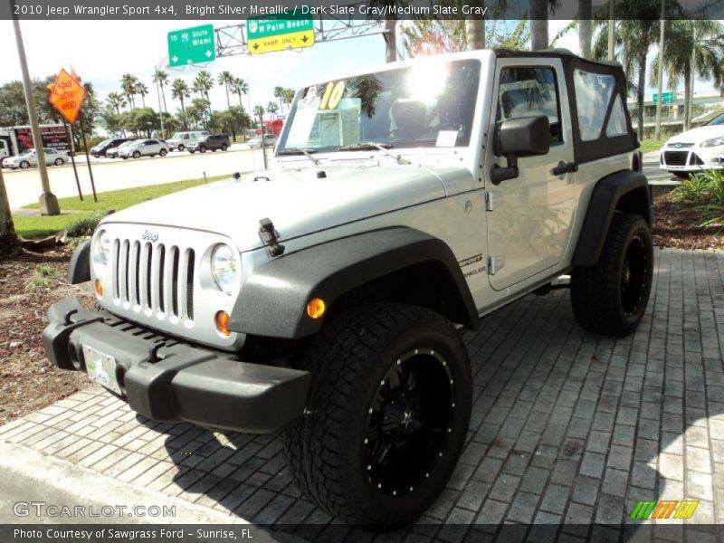 Bright Silver Metallic / Dark Slate Gray/Medium Slate Gray 2010 Jeep Wrangler Sport 4x4