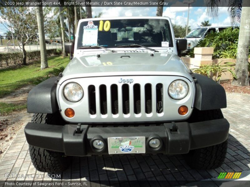 Bright Silver Metallic / Dark Slate Gray/Medium Slate Gray 2010 Jeep Wrangler Sport 4x4