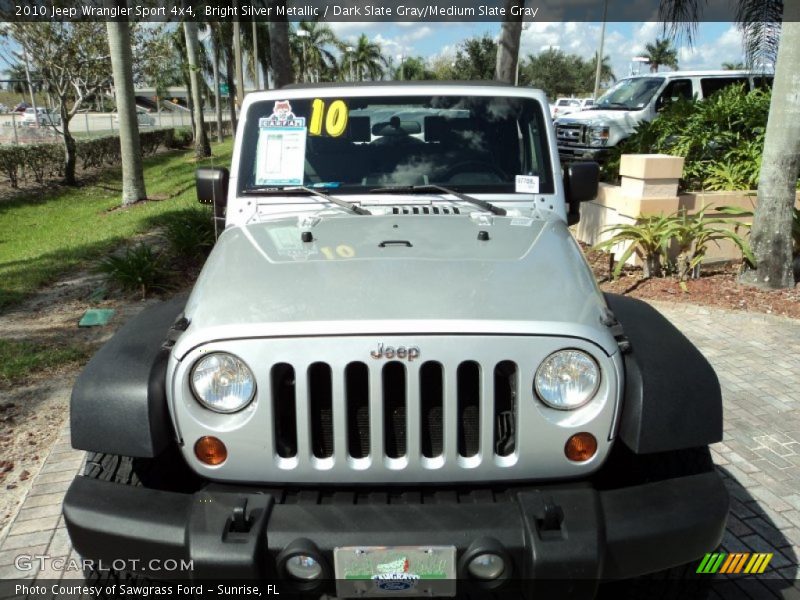 Bright Silver Metallic / Dark Slate Gray/Medium Slate Gray 2010 Jeep Wrangler Sport 4x4