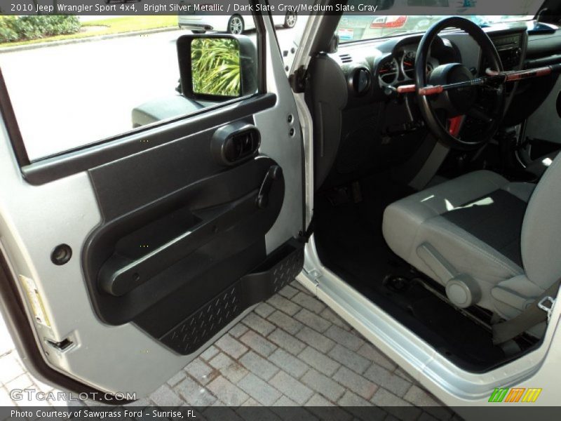 Bright Silver Metallic / Dark Slate Gray/Medium Slate Gray 2010 Jeep Wrangler Sport 4x4