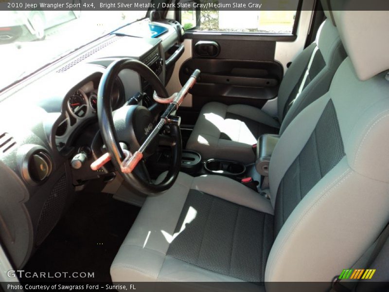 Bright Silver Metallic / Dark Slate Gray/Medium Slate Gray 2010 Jeep Wrangler Sport 4x4