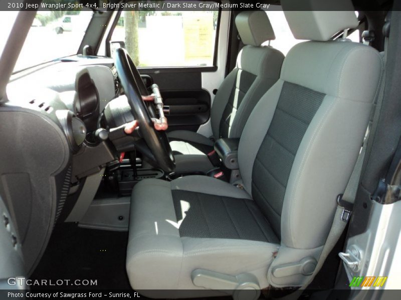 Bright Silver Metallic / Dark Slate Gray/Medium Slate Gray 2010 Jeep Wrangler Sport 4x4