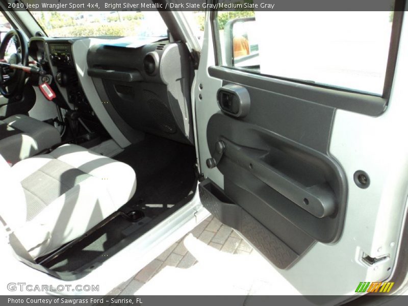 Bright Silver Metallic / Dark Slate Gray/Medium Slate Gray 2010 Jeep Wrangler Sport 4x4