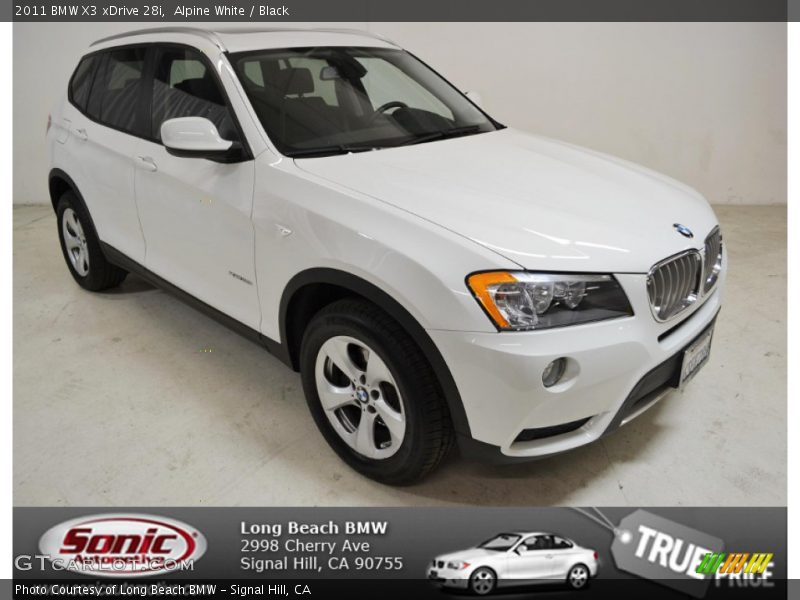 Alpine White / Black 2011 BMW X3 xDrive 28i