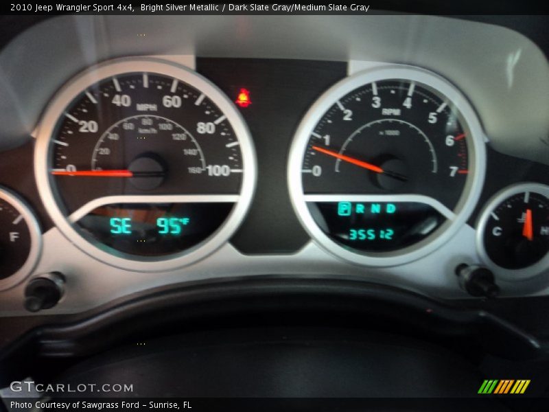 Bright Silver Metallic / Dark Slate Gray/Medium Slate Gray 2010 Jeep Wrangler Sport 4x4
