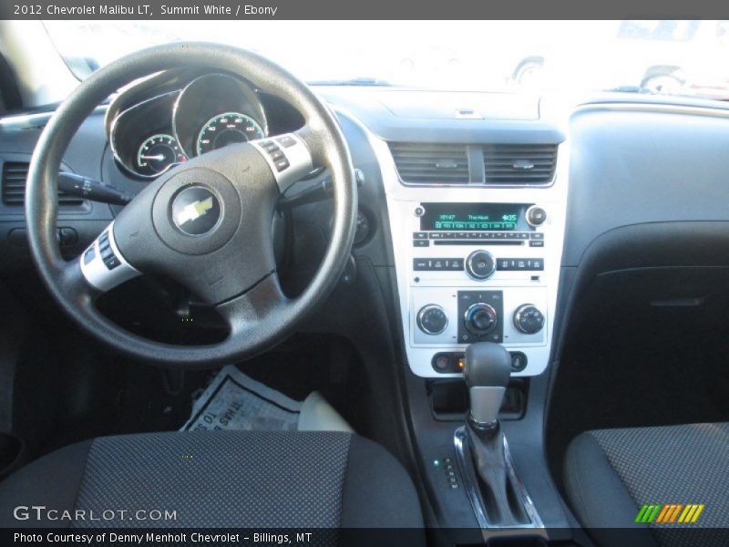 Summit White / Ebony 2012 Chevrolet Malibu LT