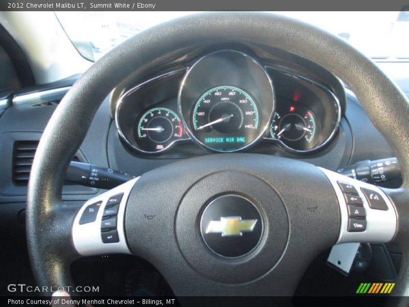 Summit White / Ebony 2012 Chevrolet Malibu LT