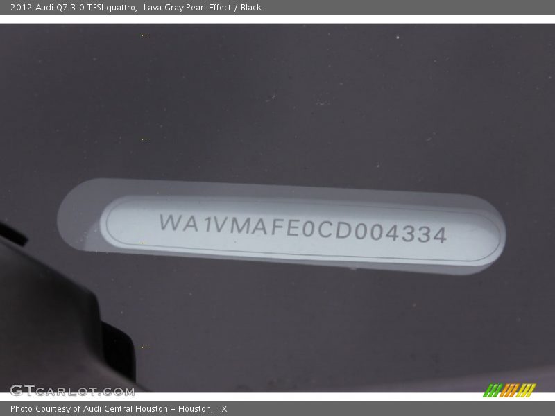 Lava Gray Pearl Effect / Black 2012 Audi Q7 3.0 TFSI quattro