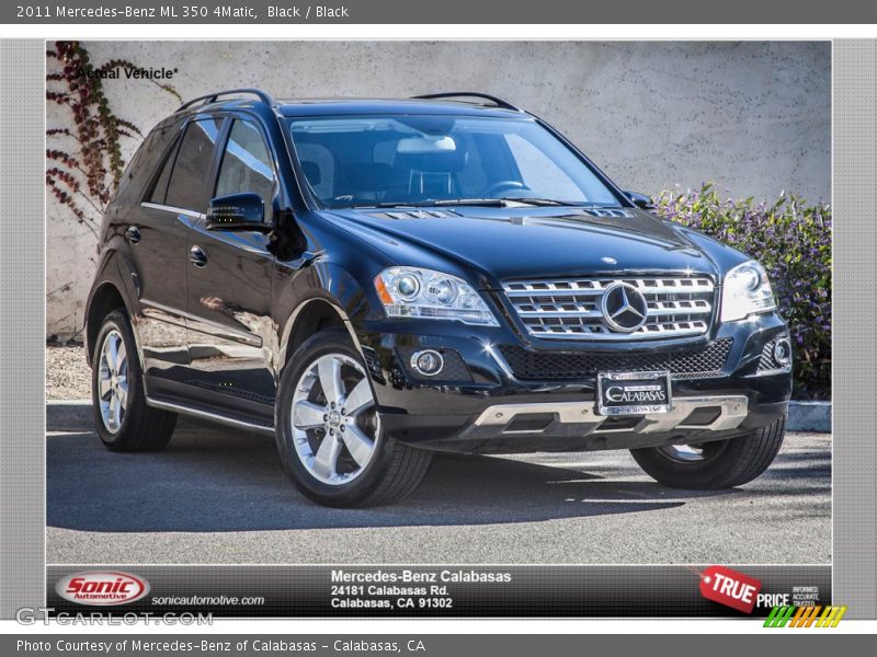 Black / Black 2011 Mercedes-Benz ML 350 4Matic