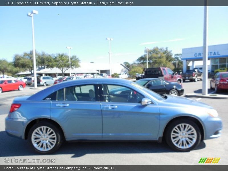 Sapphire Crystal Metallic / Black/Light Frost Beige 2011 Chrysler 200 Limited