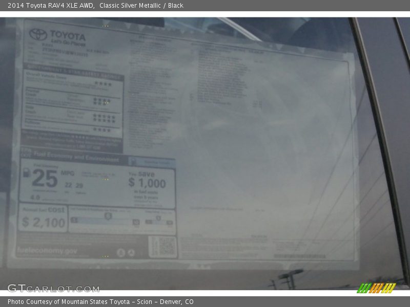 Classic Silver Metallic / Black 2014 Toyota RAV4 XLE AWD