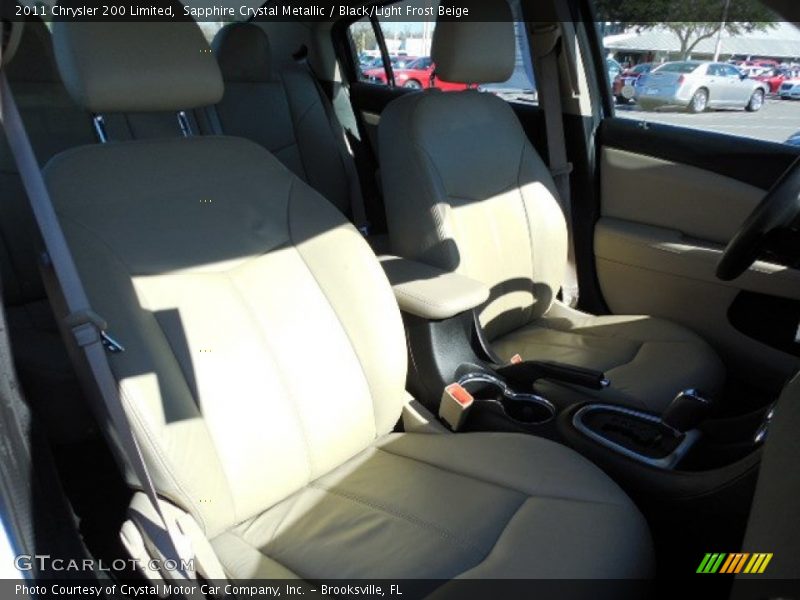 Sapphire Crystal Metallic / Black/Light Frost Beige 2011 Chrysler 200 Limited