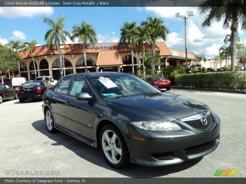 Steel Gray Metallic / Black 2004 Mazda MAZDA6 s Sedan