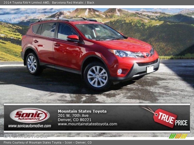 Barcelona Red Metallic / Black 2014 Toyota RAV4 Limited AWD