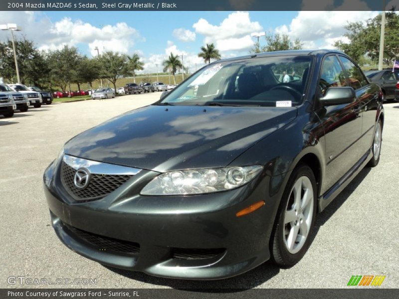 Steel Gray Metallic / Black 2004 Mazda MAZDA6 s Sedan