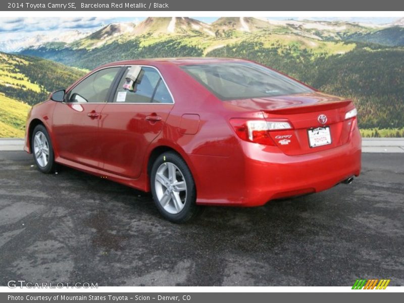 Barcelona Red Metallic / Black 2014 Toyota Camry SE