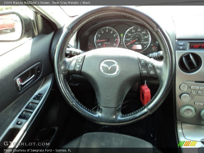 Steel Gray Metallic / Black 2004 Mazda MAZDA6 s Sedan