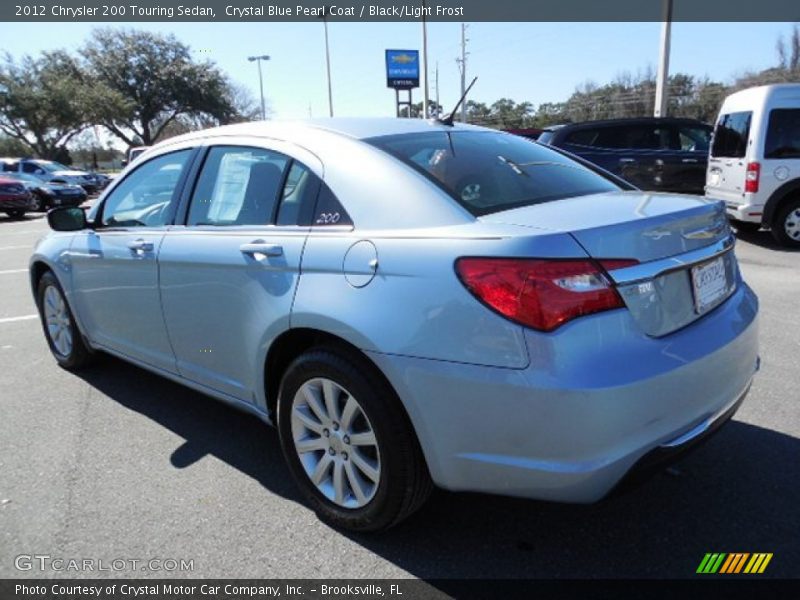 Crystal Blue Pearl Coat / Black/Light Frost 2012 Chrysler 200 Touring Sedan