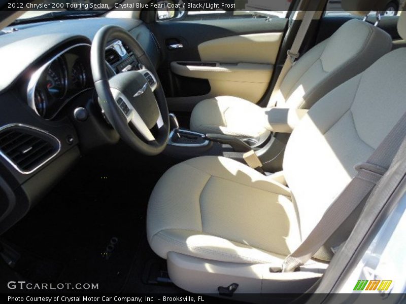 Crystal Blue Pearl Coat / Black/Light Frost 2012 Chrysler 200 Touring Sedan