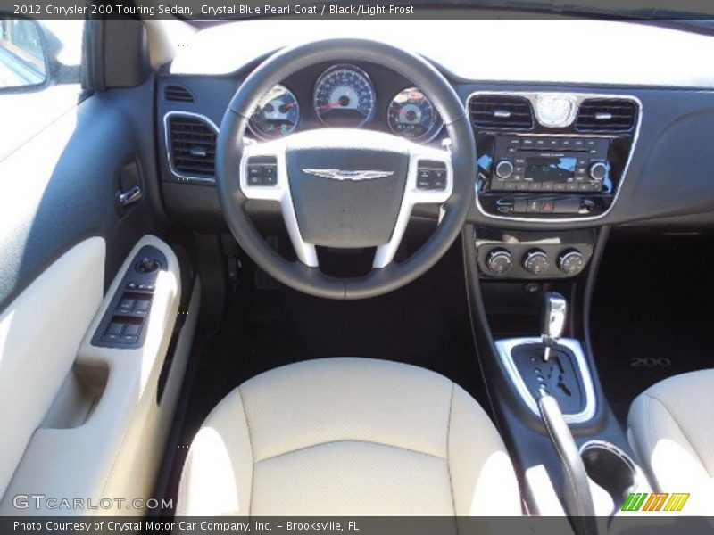 Crystal Blue Pearl Coat / Black/Light Frost 2012 Chrysler 200 Touring Sedan