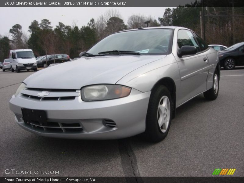 Ultra Silver Metallic / Graphite Gray 2003 Chevrolet Cavalier Coupe