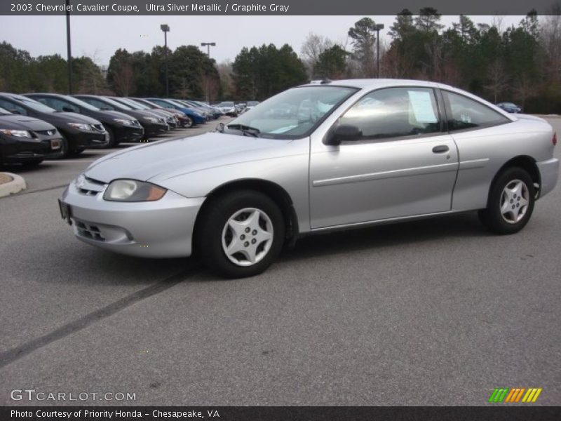 Ultra Silver Metallic / Graphite Gray 2003 Chevrolet Cavalier Coupe