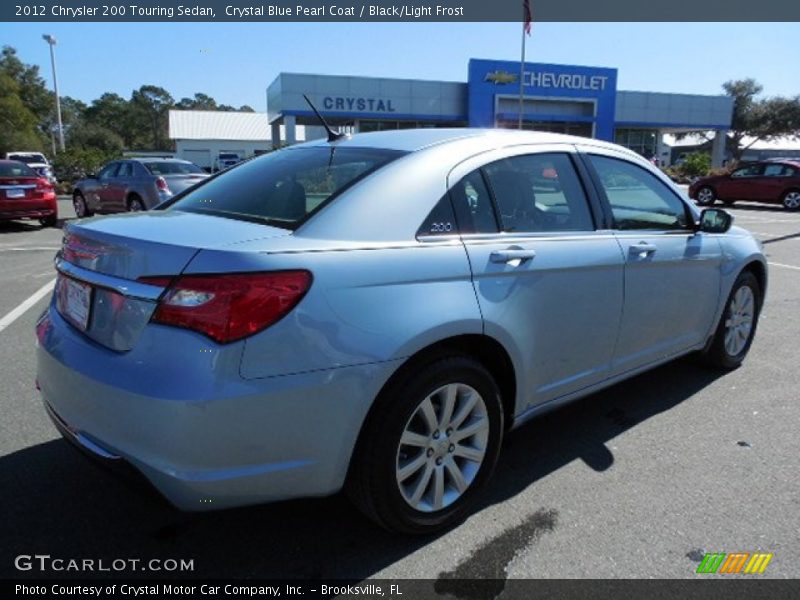 Crystal Blue Pearl Coat / Black/Light Frost 2012 Chrysler 200 Touring Sedan