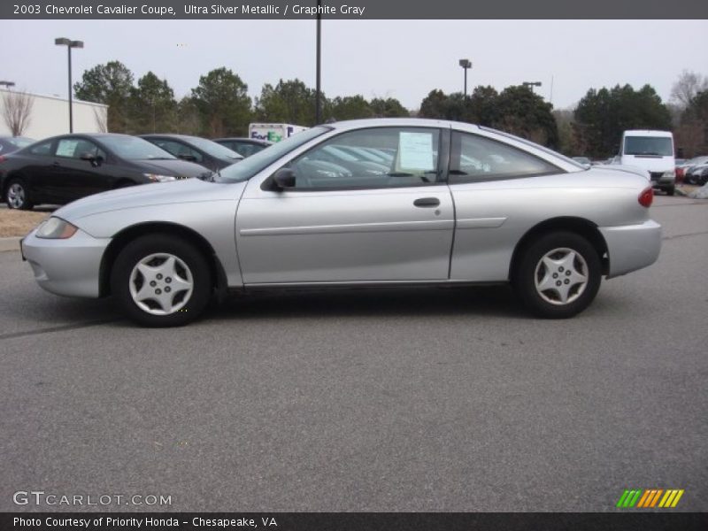 Ultra Silver Metallic / Graphite Gray 2003 Chevrolet Cavalier Coupe