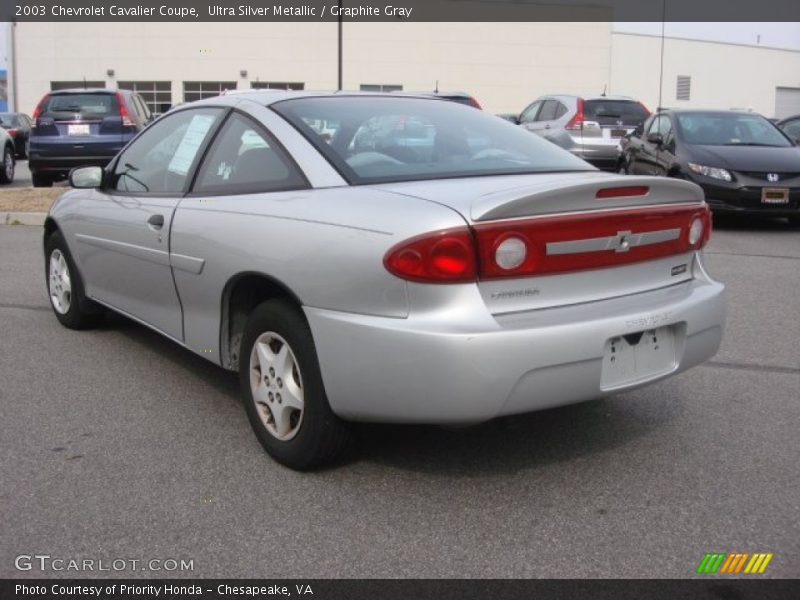 Ultra Silver Metallic / Graphite Gray 2003 Chevrolet Cavalier Coupe