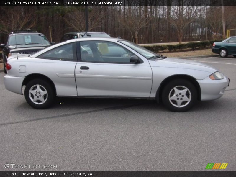 Ultra Silver Metallic / Graphite Gray 2003 Chevrolet Cavalier Coupe