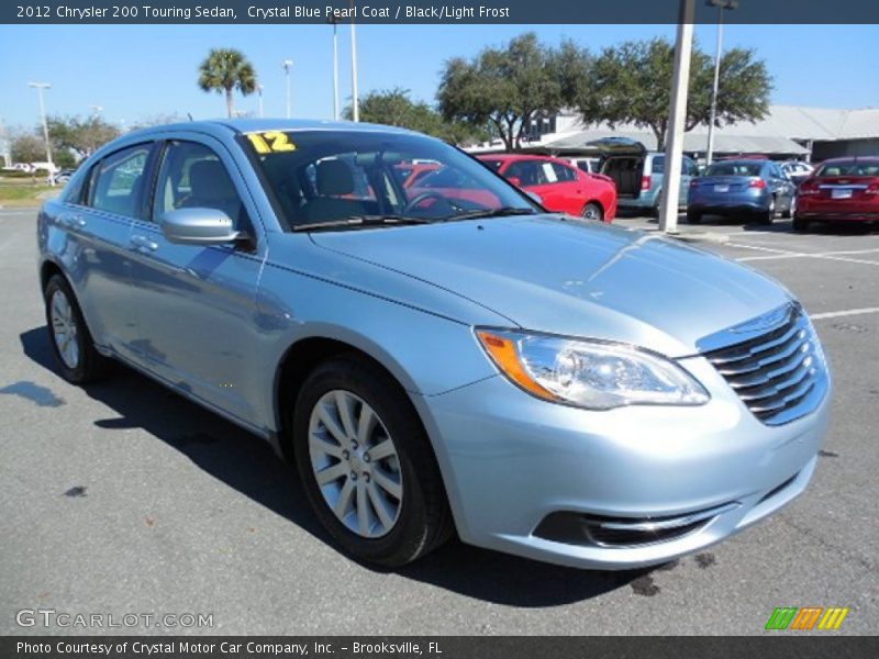 Crystal Blue Pearl Coat / Black/Light Frost 2012 Chrysler 200 Touring Sedan