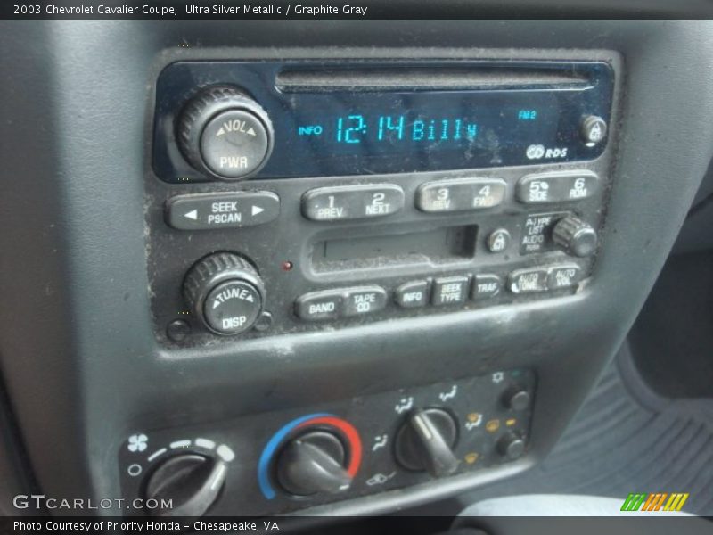 Ultra Silver Metallic / Graphite Gray 2003 Chevrolet Cavalier Coupe