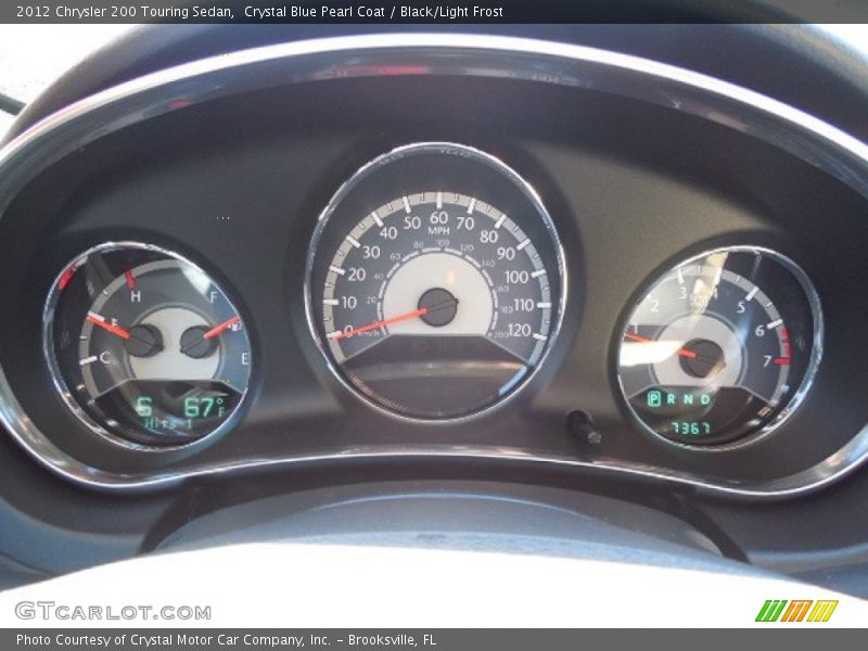 Crystal Blue Pearl Coat / Black/Light Frost 2012 Chrysler 200 Touring Sedan
