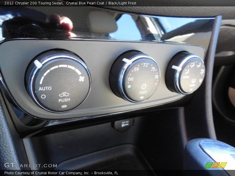 Crystal Blue Pearl Coat / Black/Light Frost 2012 Chrysler 200 Touring Sedan