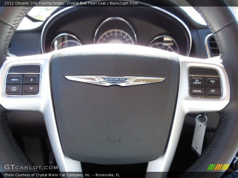 Crystal Blue Pearl Coat / Black/Light Frost 2012 Chrysler 200 Touring Sedan