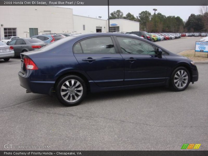 Royal Blue Pearl / Gray 2009 Honda Civic EX Sedan