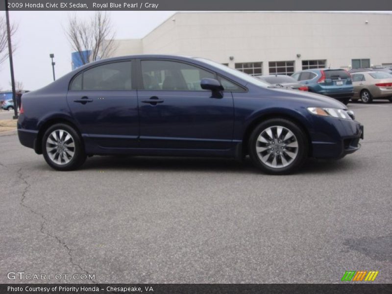 Royal Blue Pearl / Gray 2009 Honda Civic EX Sedan