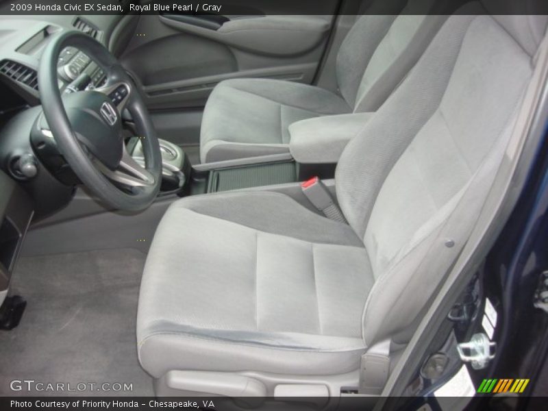 Royal Blue Pearl / Gray 2009 Honda Civic EX Sedan
