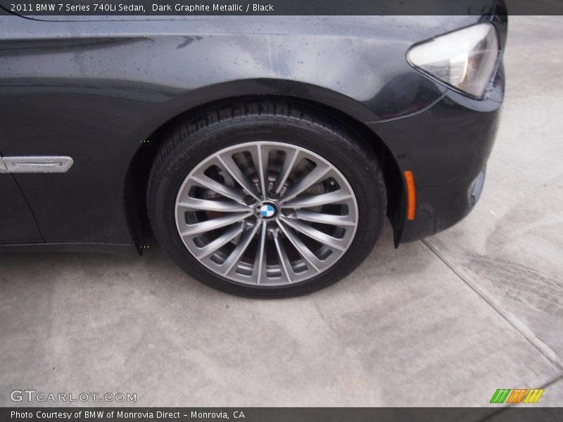 Dark Graphite Metallic / Black 2011 BMW 7 Series 740Li Sedan