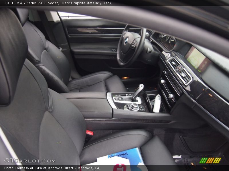 Dark Graphite Metallic / Black 2011 BMW 7 Series 740Li Sedan