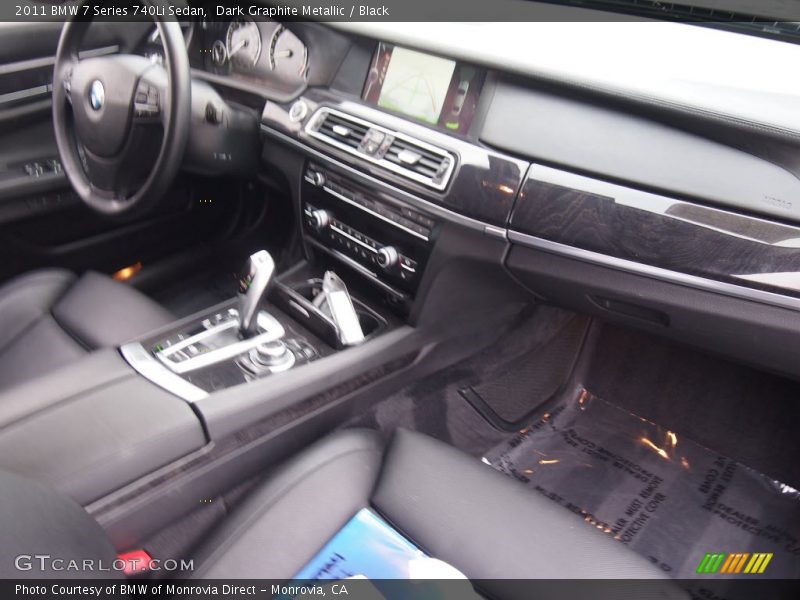 Dark Graphite Metallic / Black 2011 BMW 7 Series 740Li Sedan