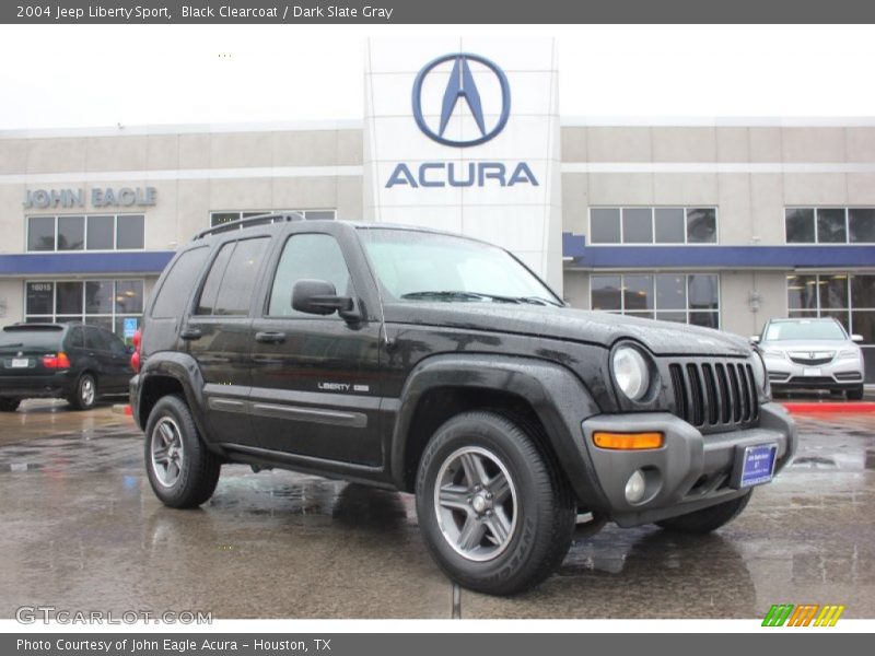 Black Clearcoat / Dark Slate Gray 2004 Jeep Liberty Sport