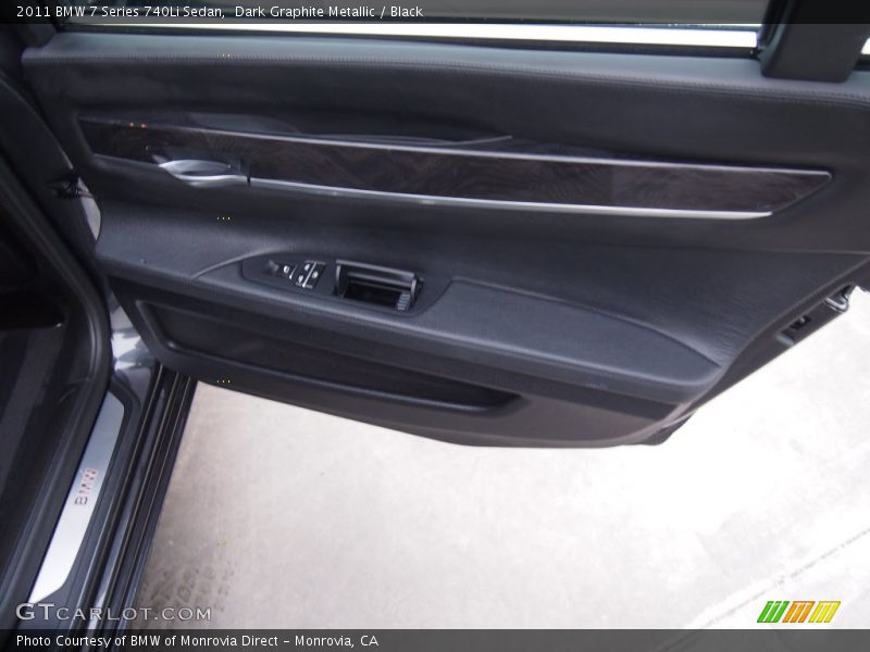 Dark Graphite Metallic / Black 2011 BMW 7 Series 740Li Sedan