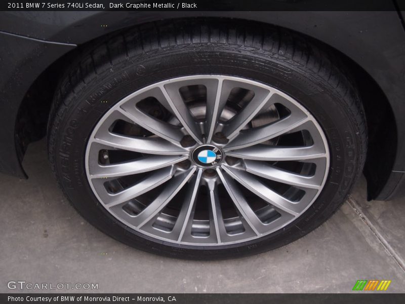 Dark Graphite Metallic / Black 2011 BMW 7 Series 740Li Sedan